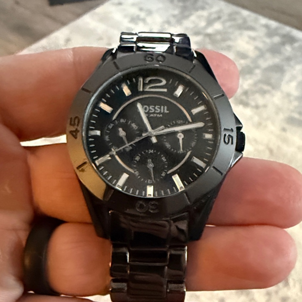Fossil Black Chronograph Men's Watch